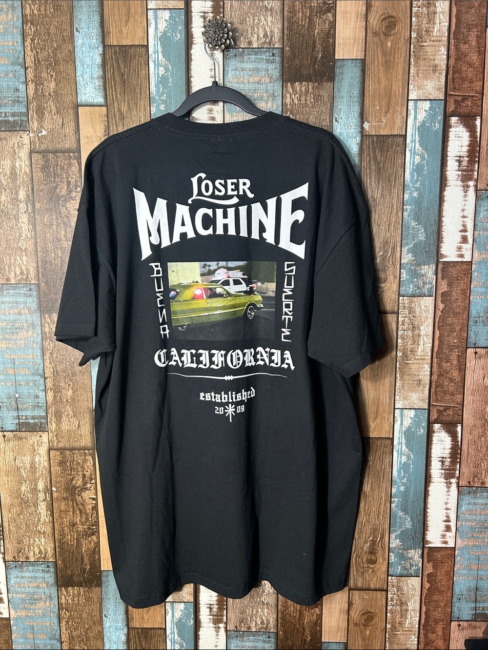 Loser Machine California Black Graphic Crewneck T‑Shirt for Men